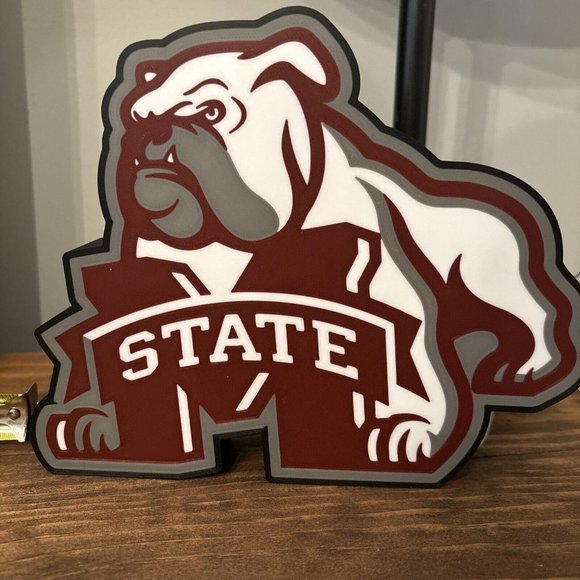 Mississippi State 3D Lightbox With Battery Pack & Remote. 8 Function. Dorm Room - Picture 6 of 6